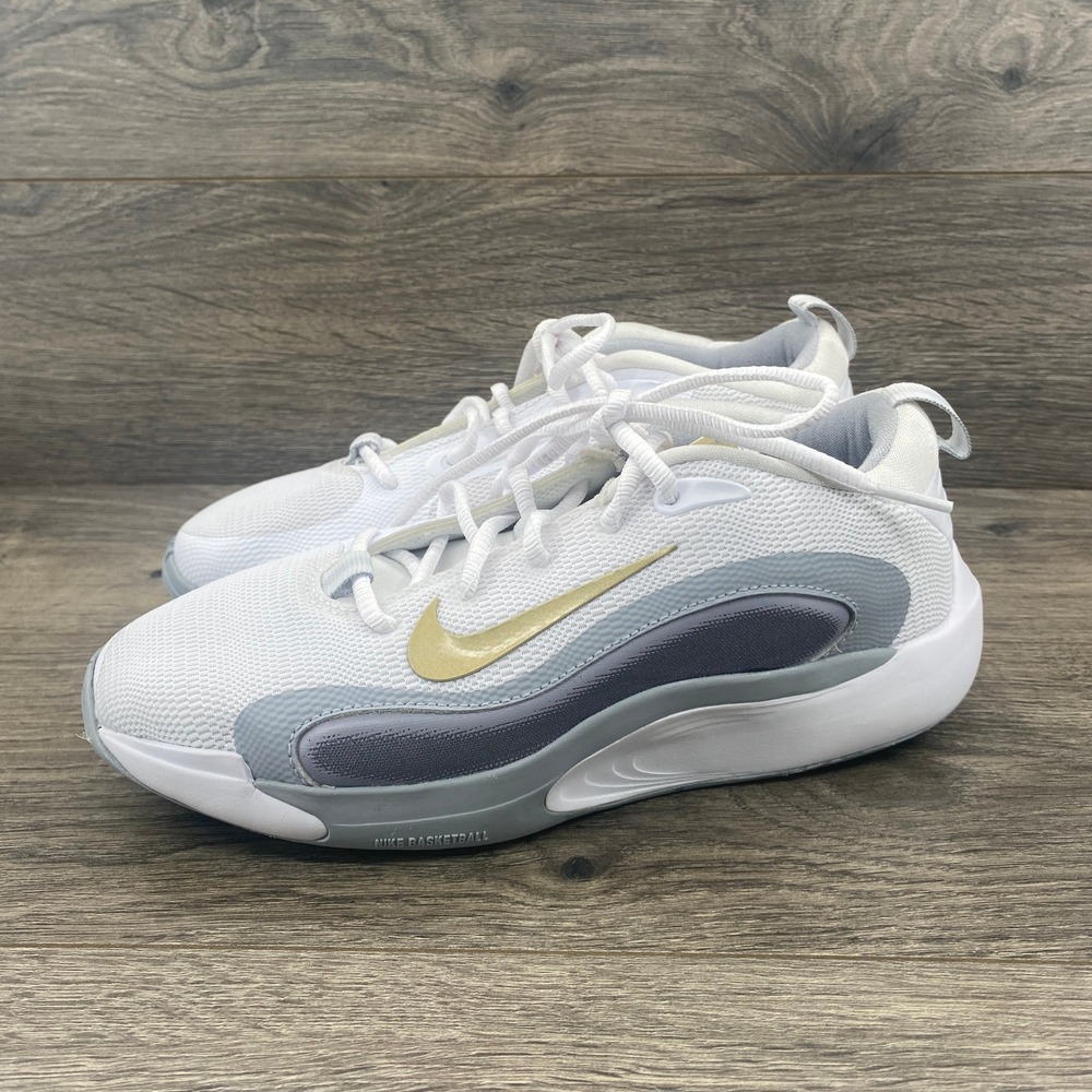 Nike Iso Fly Basketball Shoes Youth Size 5.5Y White Gold FN4384‎ 100